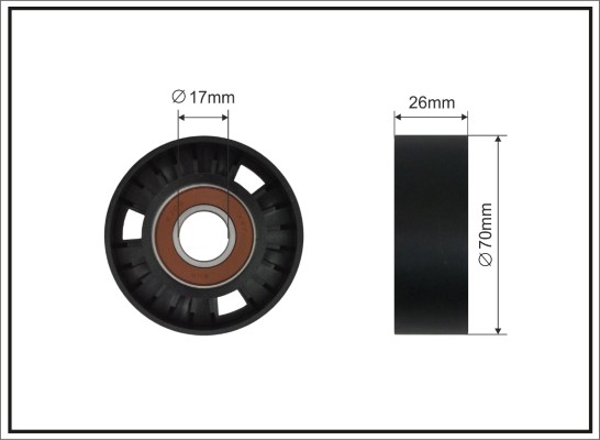Tensioner Pulley, V-ribbed belt - 500425 SC CAFFARO